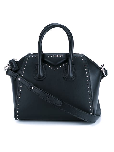 givenchy antigona black with studs|givenchy antigona shopper.